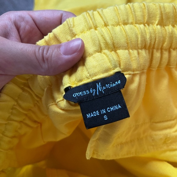 YELLOW SUMMER LINEN TROUSERS - Picture 9 of 10